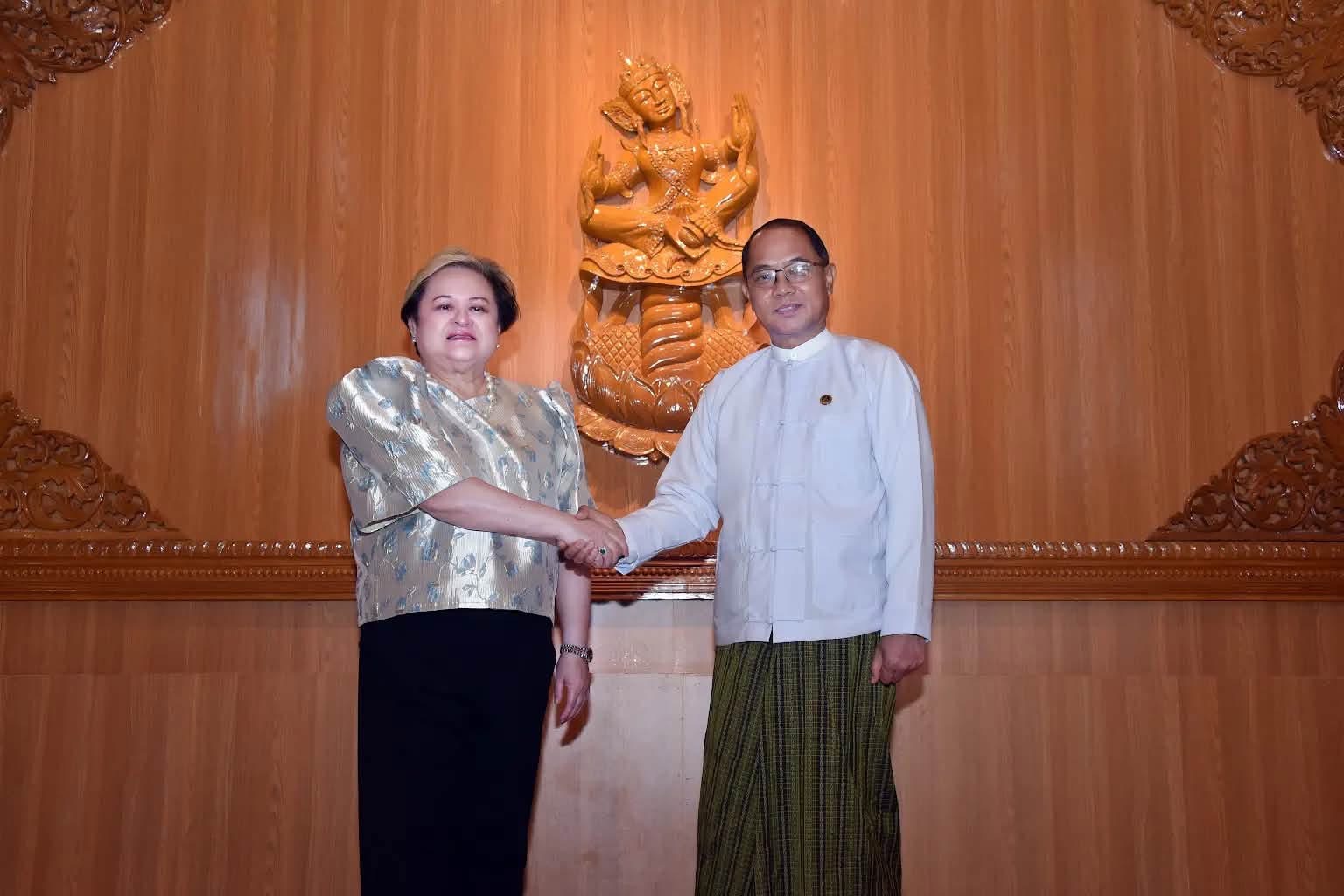 Union Minister for Foreign Affairs Receives the Special Envoy of the ASEAN Chair on Myanmar, Philippine Foreign Secretary in Nay Pyi Taw
